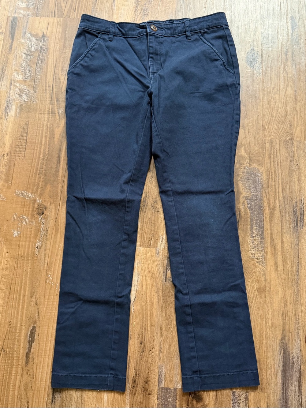 Old Navy Blue School Uniform Skinny Leg Stretch Girls Plus 14 Chino Dress Pants